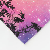 Bunte Raumdecke Schwarze Bäume Fleecedecke (Ecke)