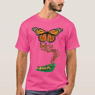 Bunte Raupe zur Monarchfalter-Metamorphose T-Shirt