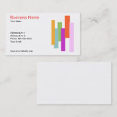 Bunte Rechteck-Visitenkarte-Schablone Visitenkarte (Vorne/Hinten)