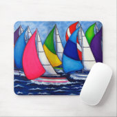 Bunte Regatta-Mausunterlage Mousepad (Mit Mouse)