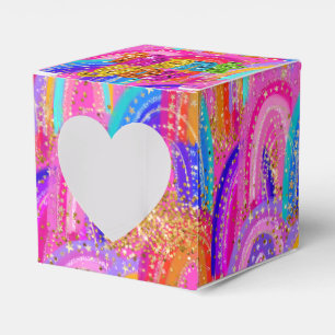 Bunte Regenbogen 6. Geburtstags Dankeschön Box Geschenkschachtel