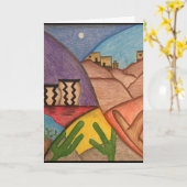 Bunte Regenbogen-Arizona-Volkskunst-Gruß-Karte Karte (Gelbe Blume)