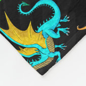 Bunte Regenbogen-Drache-Schule Fleecedecke (Ecke)