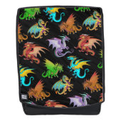 Bunte Regenbogen-Drache-Schule Rucksack (Vorderseite)