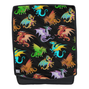 Bunte Regenbogen-Drache-Schule Rucksack