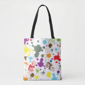 Bunte Regenbogen-Farbspritzer-Everyday-Tasche Tasche (Vorderseite)