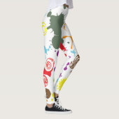 Bunte Regenbogen-Farbspritzer-Kunst-Leggings Leggings (Rechts)