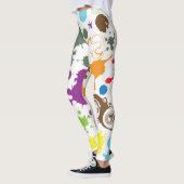 Bunte Regenbogen-Farbspritzer-Kunst-Leggings Leggings (Links)