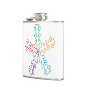 Bunte Regenbogen-Geometrische Schneeflocke Stern Flachmann (Links)