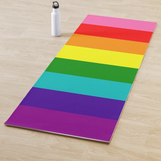 Bunte Regenbogen-gestreiftes Muster-Yoga-Matte Yogamatte (Beispiel)