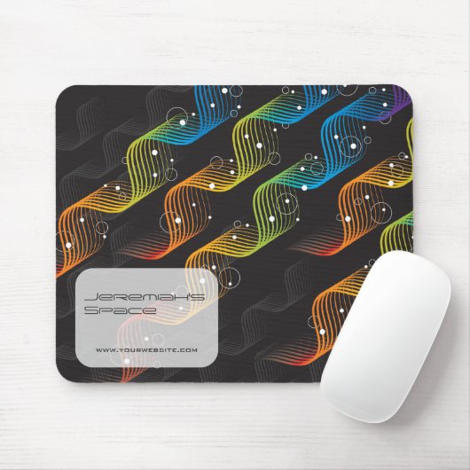 Bunte Regenbogen-gewellte abstrakte Mousepad (Mit Mouse)