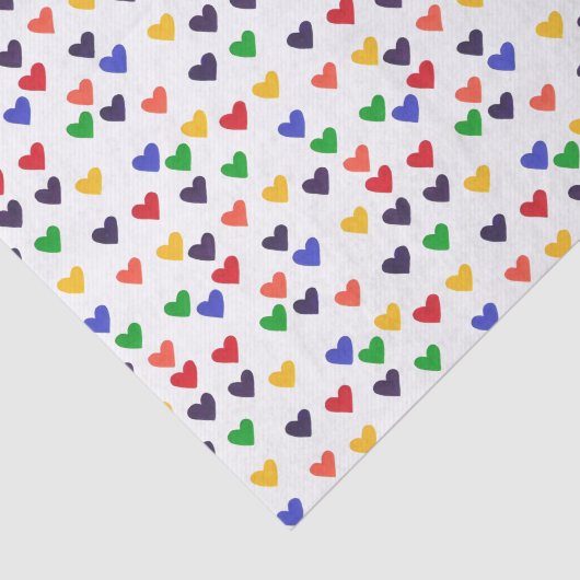 Bunte Regenbogen-Herz-dekoratives Seidenpapier (Ausschnitt)