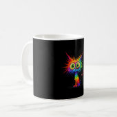 Bunte Regenbogen-Katzengrafik  Kaffeetasse (Vorderseite Links)