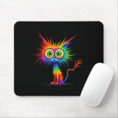 Bunte Regenbogen-Katzengrafik Mousepad (Mit Mouse)