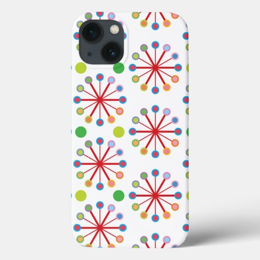 Bunte Regenbogen-Retro Punkt-künstlerisches Case-Mate iPhone Hülle (Rückseite)