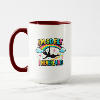 Bunte Regenbogen Sterne Fantasy Fliegender Junge G Tasse