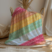 Bunte Regenbogen-Typografie Namens-Flanelldecke Fleecedecke