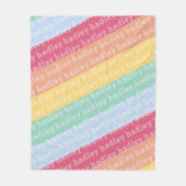 Bunte Regenbogen-Typografie Namens-Flanelldecke Fleecedecke (Vorderseite)
