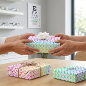 Bunte Regenbogenbrille anschauen Geschenkpapier Set