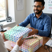 Bunte Regenbogenbrille anschauen Geschenkpapier Set