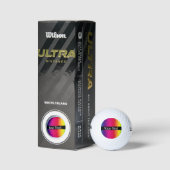 Bunte Regenbogenfarben-Golfbälle mit Botschaft Golfball (Verpackungen)
