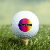 Bunte Regenbogenfarben-Golfbälle mit Botschaft Golfball (Insitu T-Shirt)