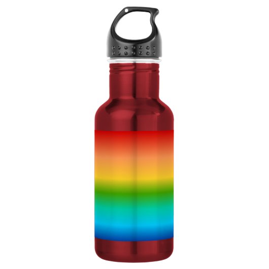 Bunte Regenbogenfarbsteigung Edelstahlflasche (Vorderseite)
