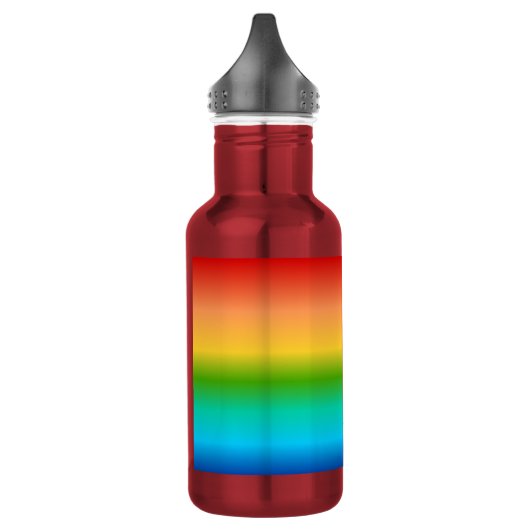 Bunte Regenbogenfarbsteigung Edelstahlflasche (Links)