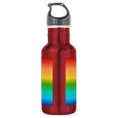 Bunte Regenbogenfarbsteigung Edelstahlflasche (Rückseite)