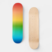 Bunte Regenbogenfarbsteigung Skateboard (Vorderseite)