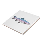 Bunte Regenbogenforelle Fliese (Seite)