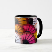 Bunte Regenschirme: Luang Prabang Markt Tasse (VorderseiteRechts)