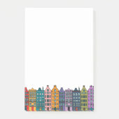 Bunte Reihenhäuser Stadt Post-it® Notes Post-it Klebezettel (Vorderseite)