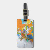 Bunte Reise-Karte Gepäckanhänger (Vorderseite vertikal)