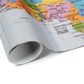 Bunte Reise-Karte Geschenkpapier (Rolleneckpunkt)