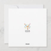 Bunte Rentiere Feiertagskarte (Rückseite)