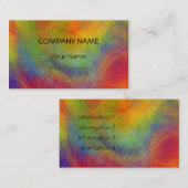 Bunte Retro abstrakte Malerei 7 Visitenkarte (Vorne/Hinten)