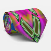 BUNTE RETRO ART-KRAWATTE KRAWATTE (Gerollt)