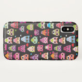 Bunte Retro Eulen Case-Mate iPhone Hülle (Rückseite (Horizontal))