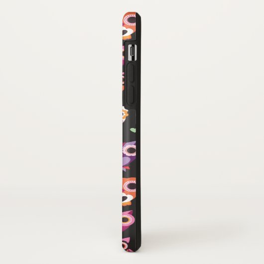 Bunte Retro Eulen Case-Mate iPhone Hülle (Hinten/Links)