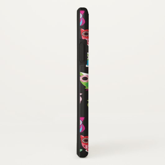 Bunte Retro Eulen Case-Mate iPhone Hülle (Hinten/Rechts)