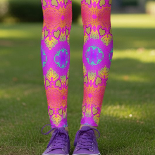 Bunte Retro-Festival-Leggings Leggings