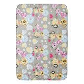 Bunte Retro Katzen-katzenartiges Muster Badematte (Vorderseite Vertikal)