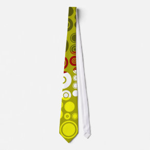 Bunte Retro-Kreis-Muster-Krawatte Krawatte