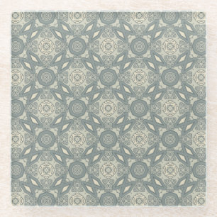 Bunte Retro-Muster-Hintergrund 5 Glasuntersetzer