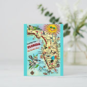 Bunte Retro-Postkarte aus Florida  Postkarte (Stehend Vorderseite)