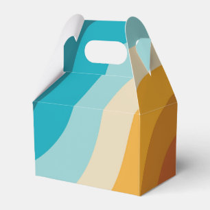 Bunte Retro-Regenbogen-Abstrakte Wellen Geschenkschachtel