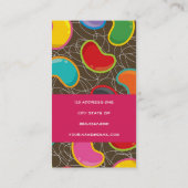 Bunte Retro Spaß-Geleebonbon-Pop-Visitenkarte Visitenkarte (Rückseite)