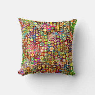 Bunte Retro Stellen + Ihre Idee Kissen