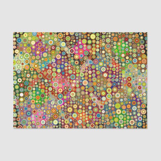 Bunte Retro Stellen + Ihre Idee Seidenpapier (Vorderseite)